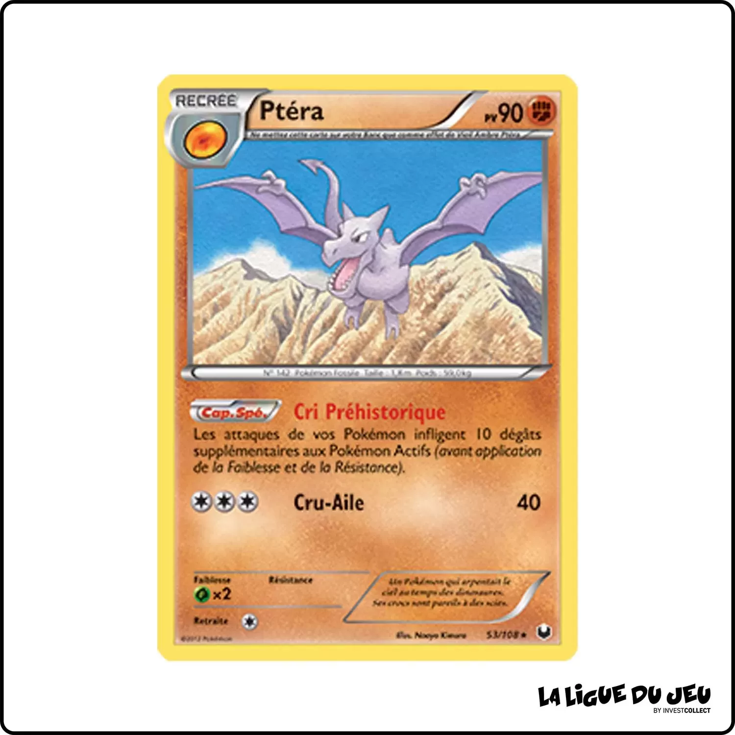 Rare - Pokemon - Explorateurs Obscurs - Ptéra 53/108