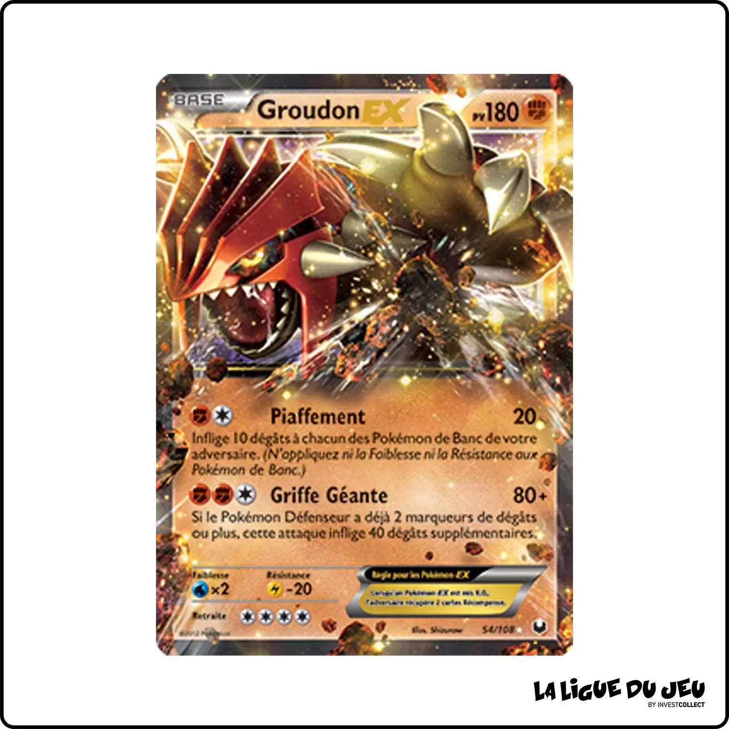 Ultra - Pokemon - Explorateurs Obscurs - Groudon-EX 54/108