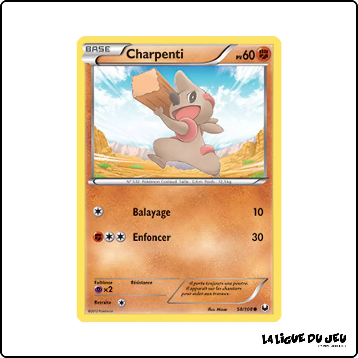 Commune - Pokemon - Explorateurs Obscurs - Charpenti 58/108