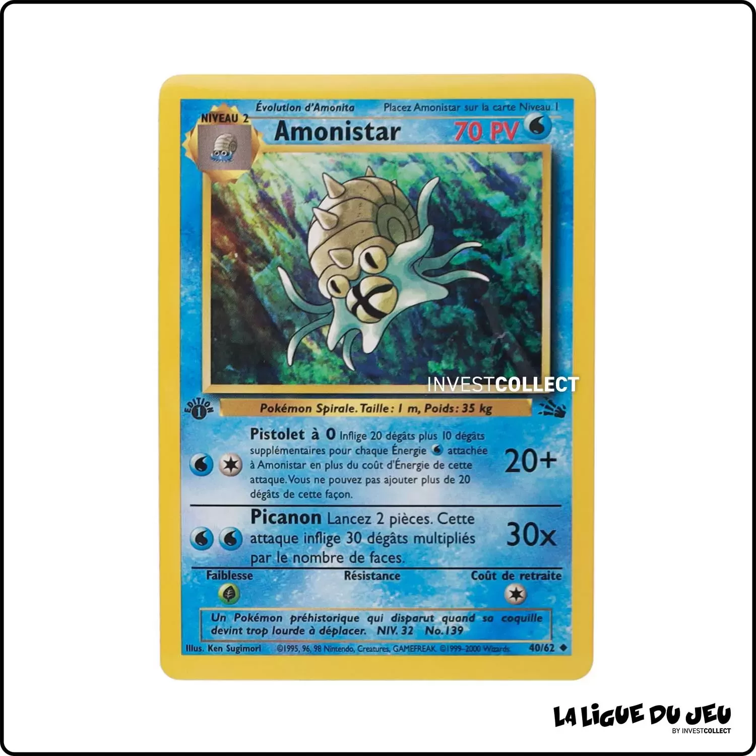 Peu Commune - Pokemon - Fossile - Amonistar 40/62