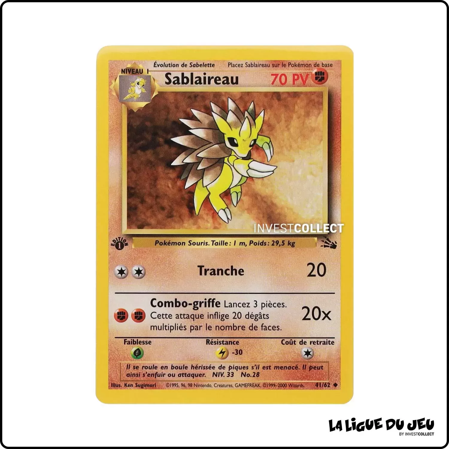 Peu Commune - Pokemon - Fossile - Sablaireau 41/62