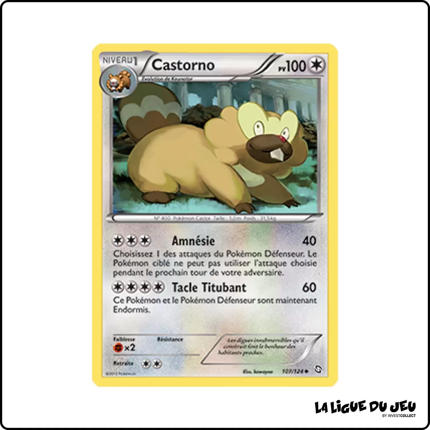 Peu commune - Pokemon - Dragons Exaltés - Castorno 107/124