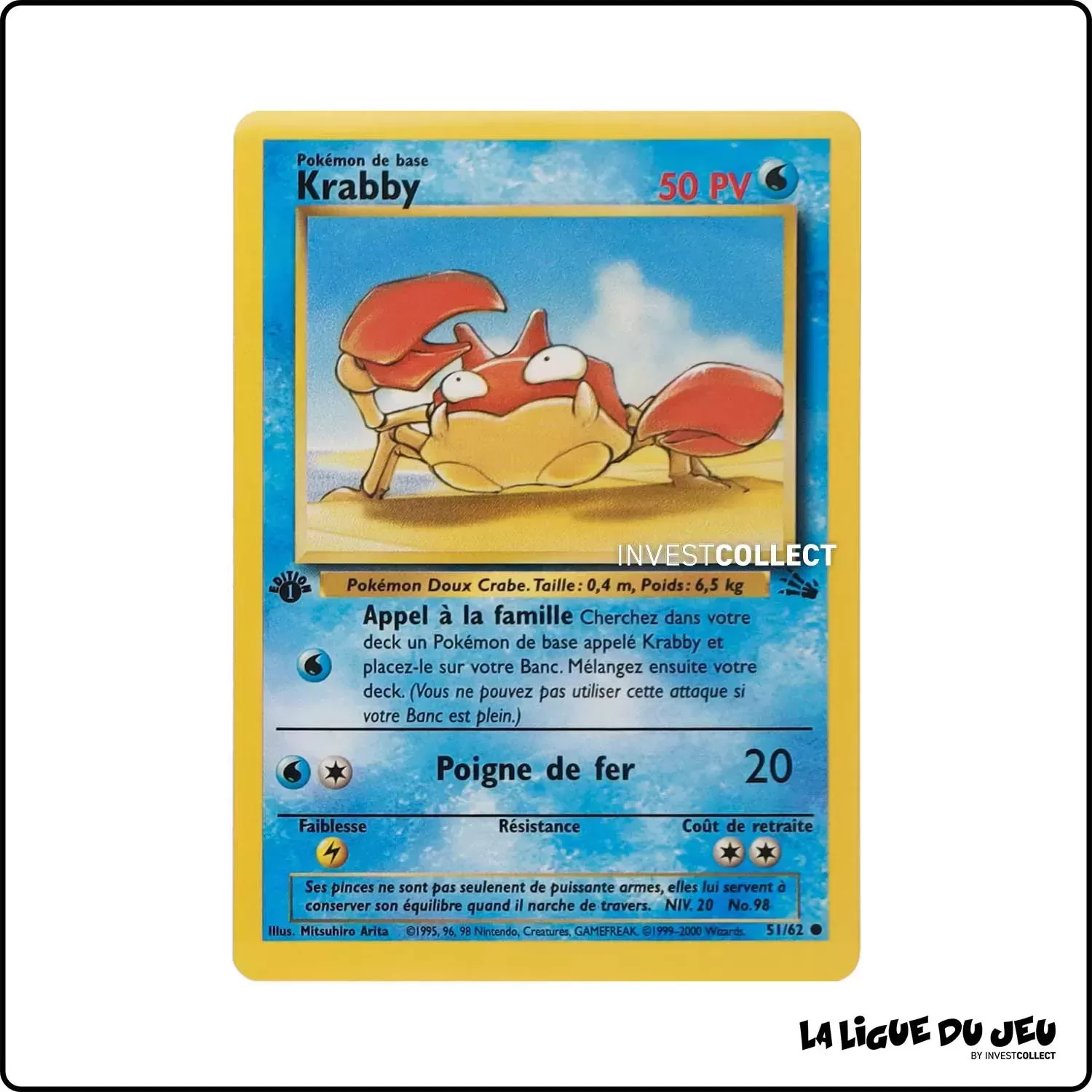 Commune - Pokemon - Fossile - Krabby 51/62