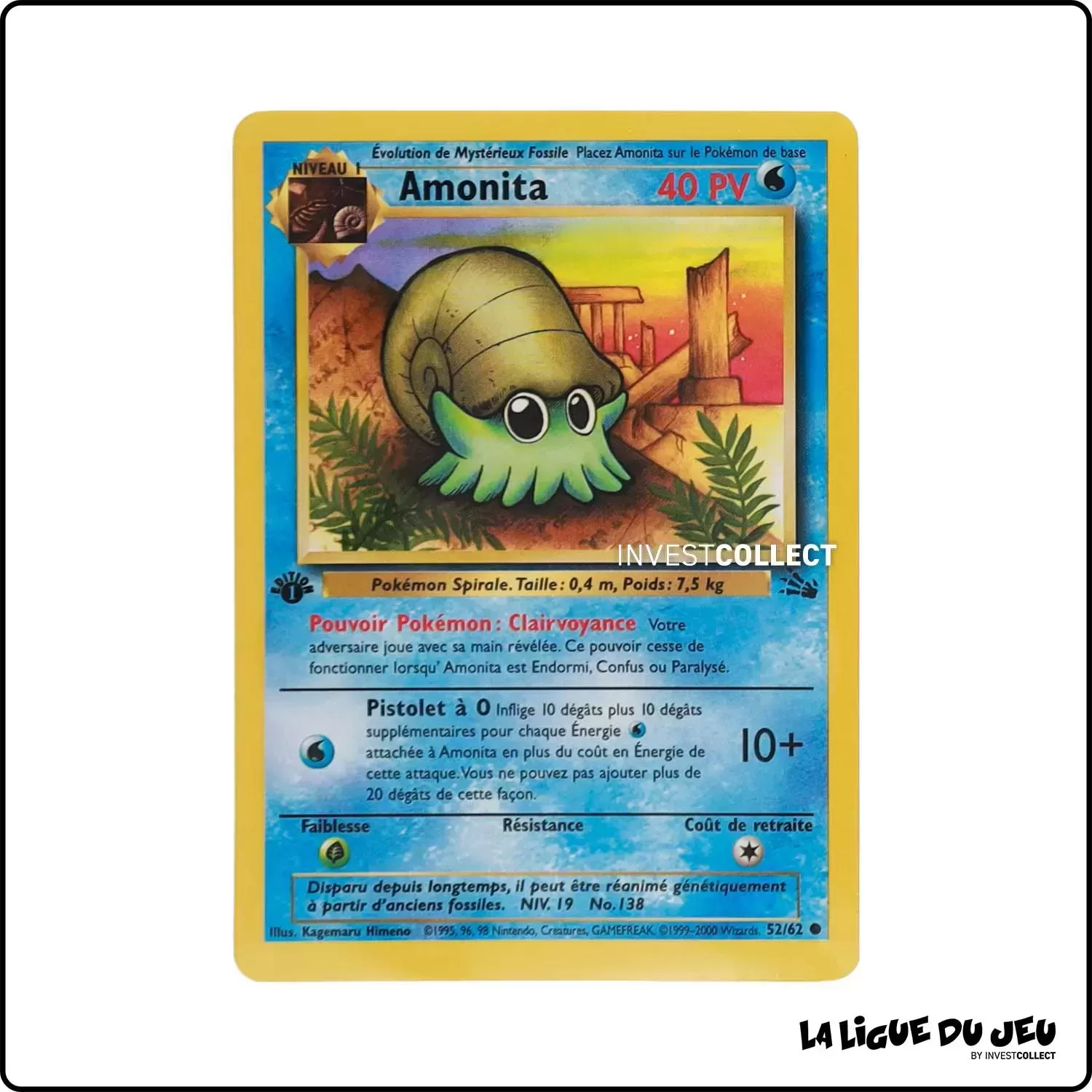 Commune - Pokemon - Fossile - Amonita 52/62