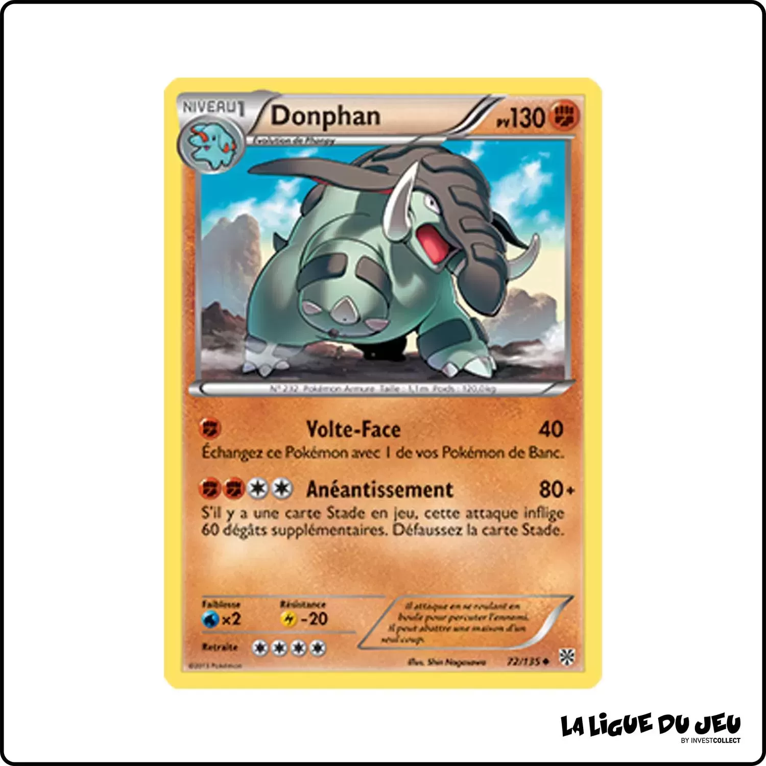 Peu commune - Pokemon - Tempête Plasma - Donphan 72/135