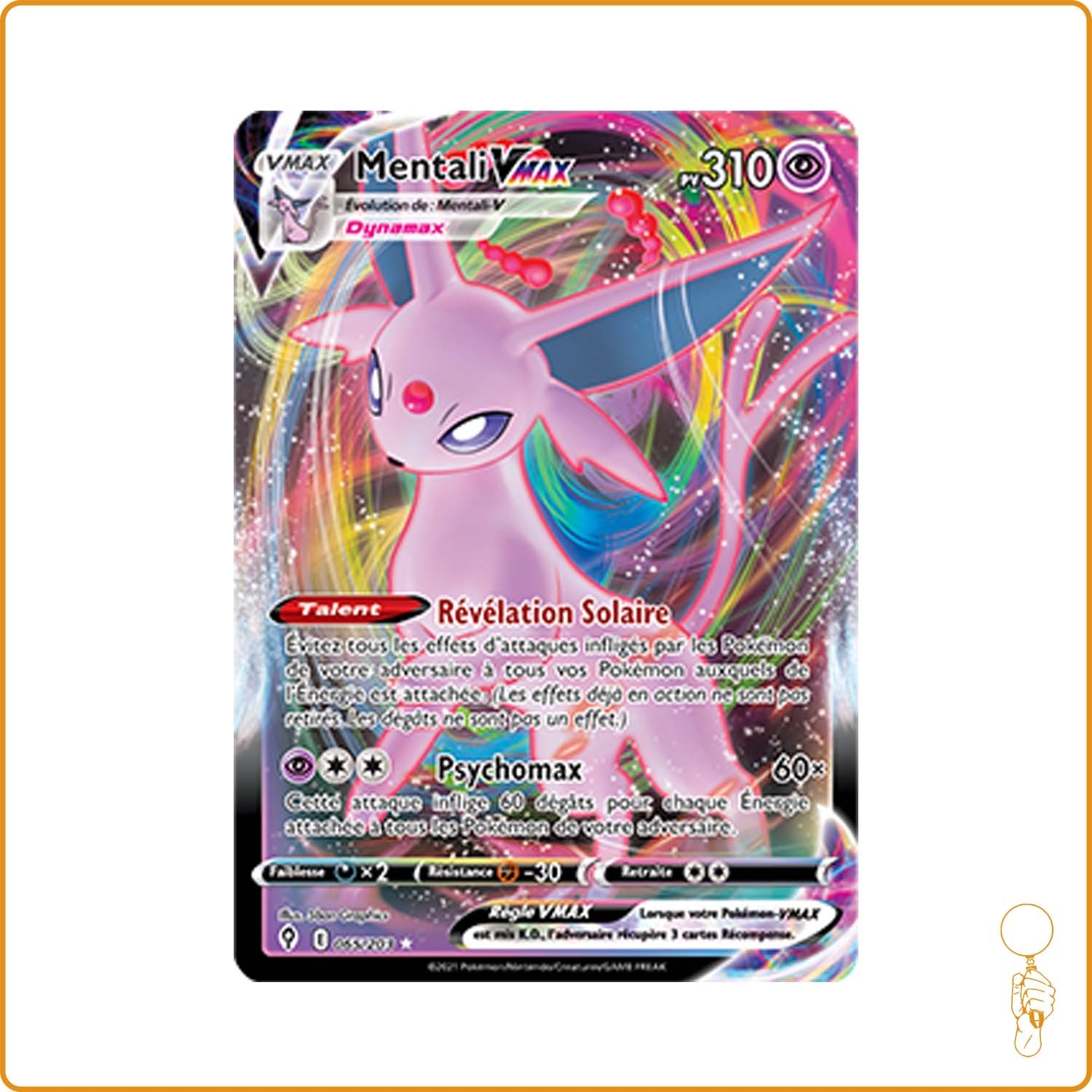 Carte Pokémon – mentali vmax 065/203 – full art – ultra rare – evolution  céleste – eb7 – fr - AtouGeek