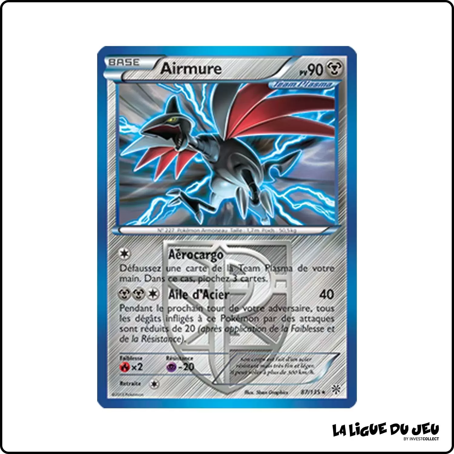 Rare - Pokemon - Tempête Plasma - Airmure 87/135