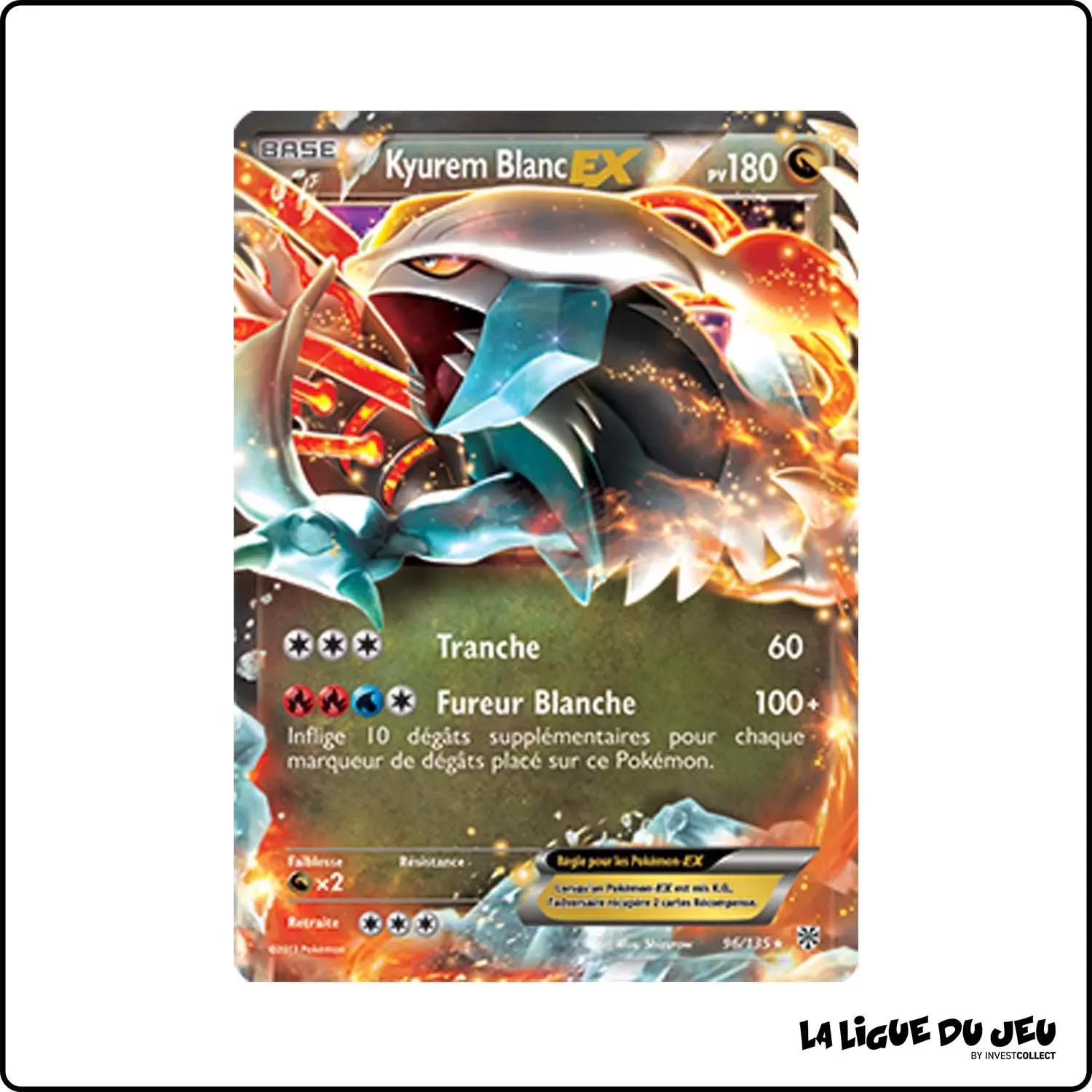 Ultra - Pokemon - Tempête Plasma - Kyurem Blanc-EX 96/135