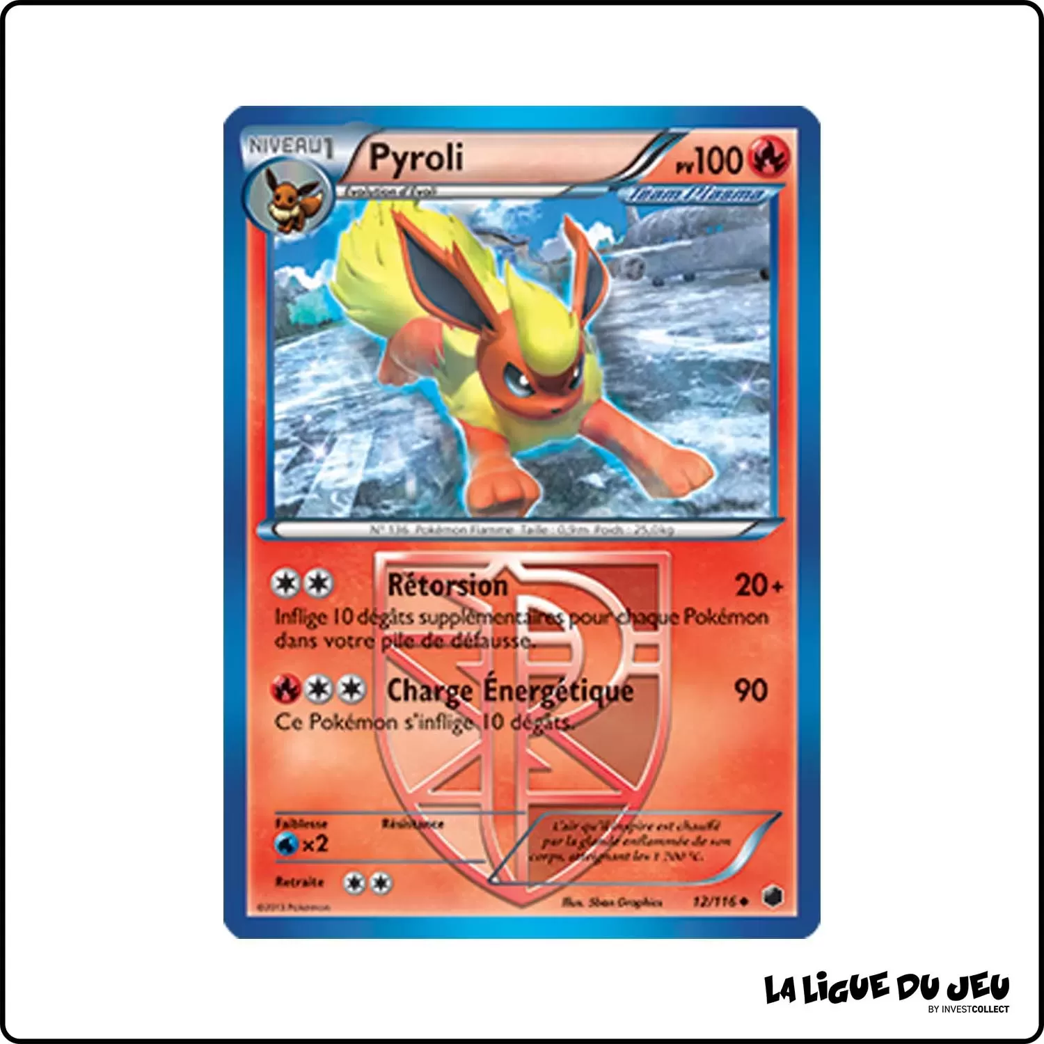 Peu commune - Pokemon - Glaciation Plasma - Pyroli 12/116