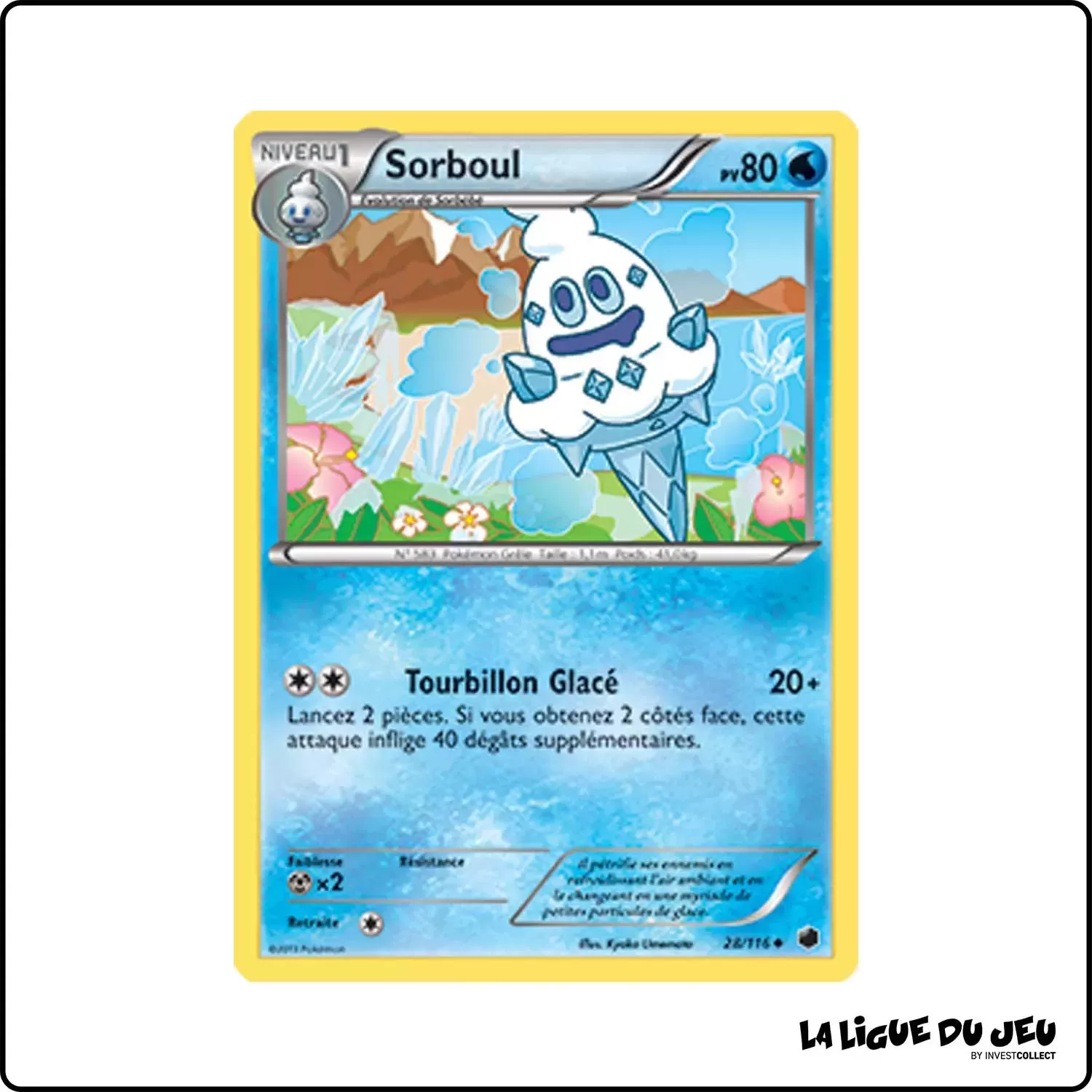 Peu commune - Pokemon - Glaciation Plasma - Sorboul 28/116