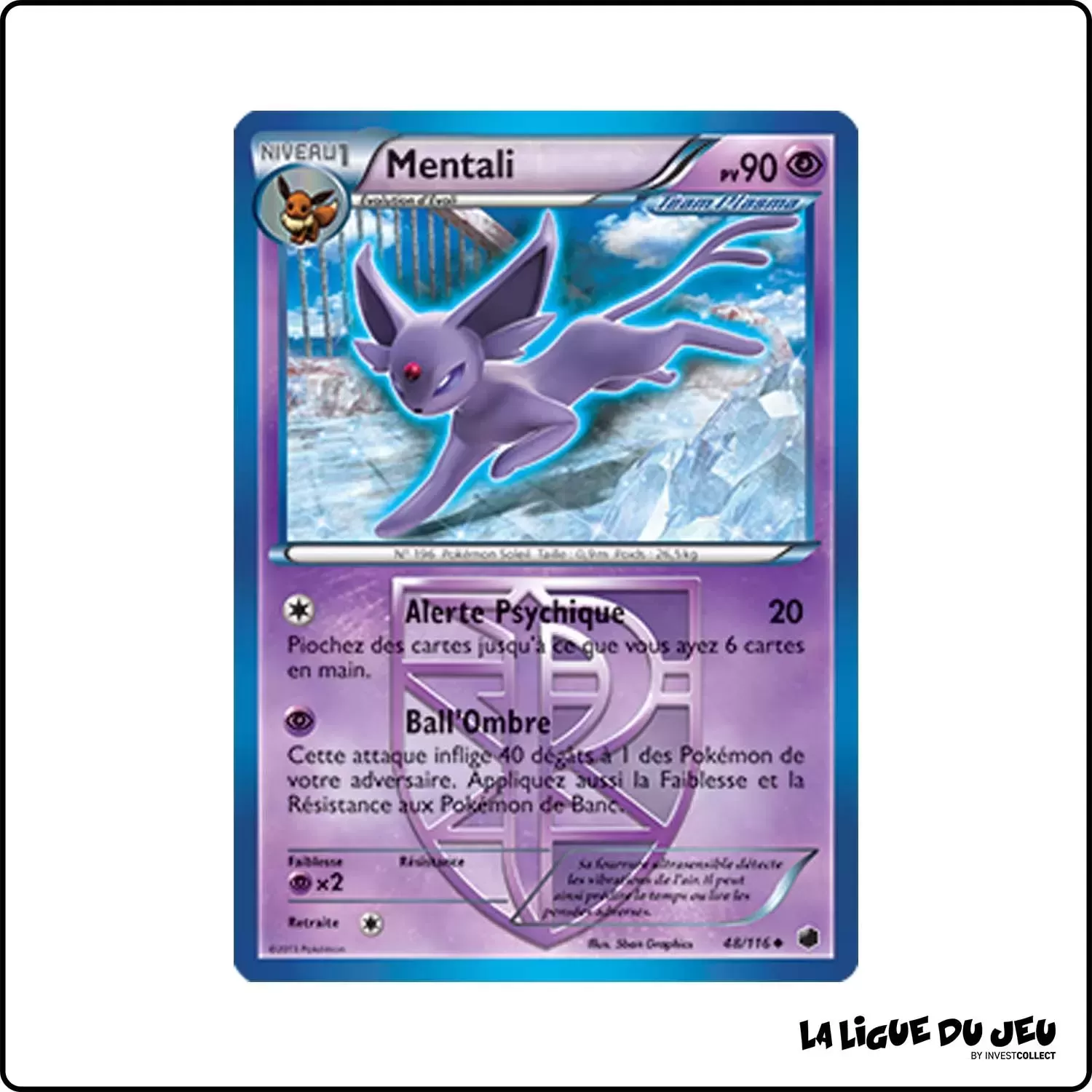 Peu commune - Pokemon - Glaciation Plasma - Mentali 48/116