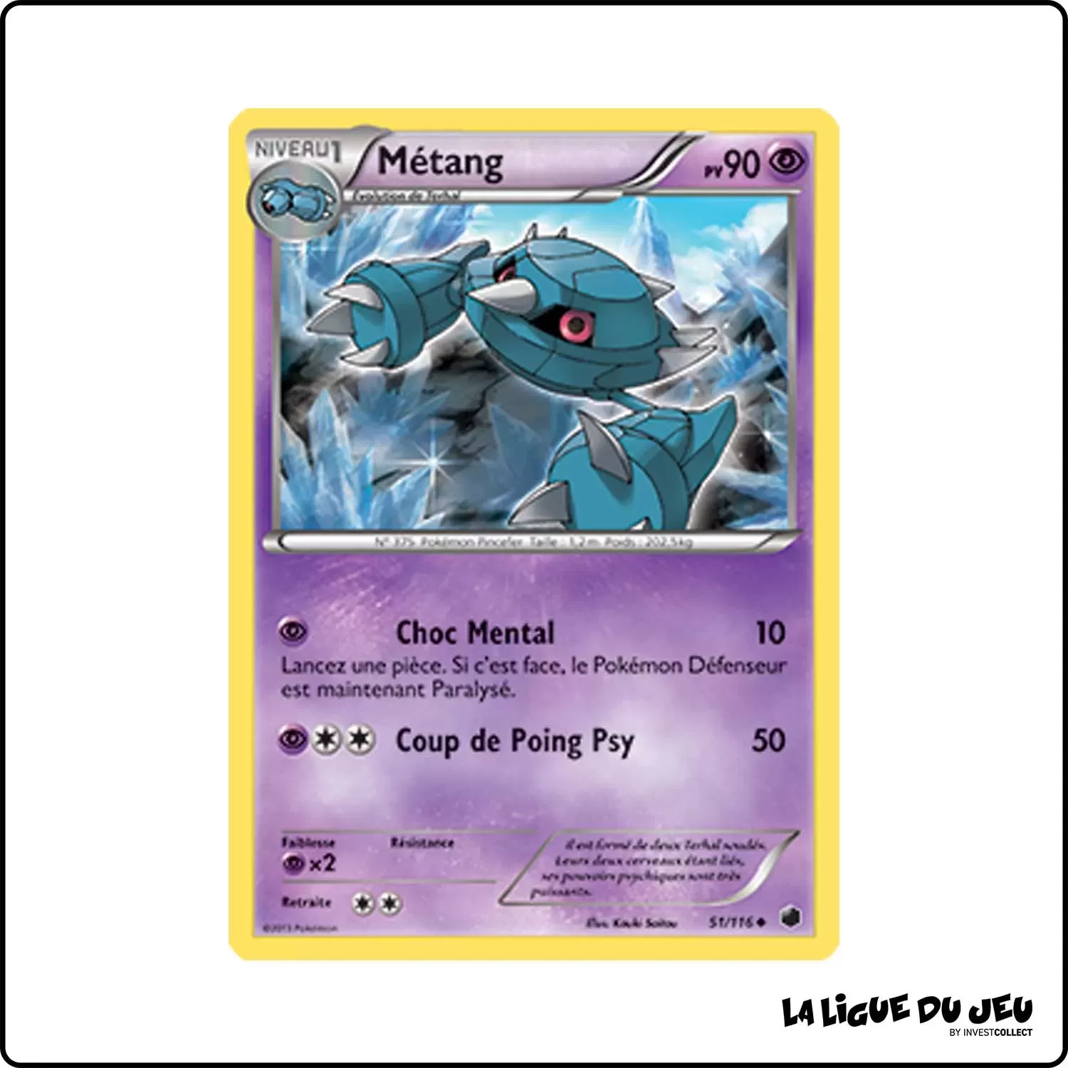 Peu commune - Pokemon - Glaciation Plasma - Métang 51/116