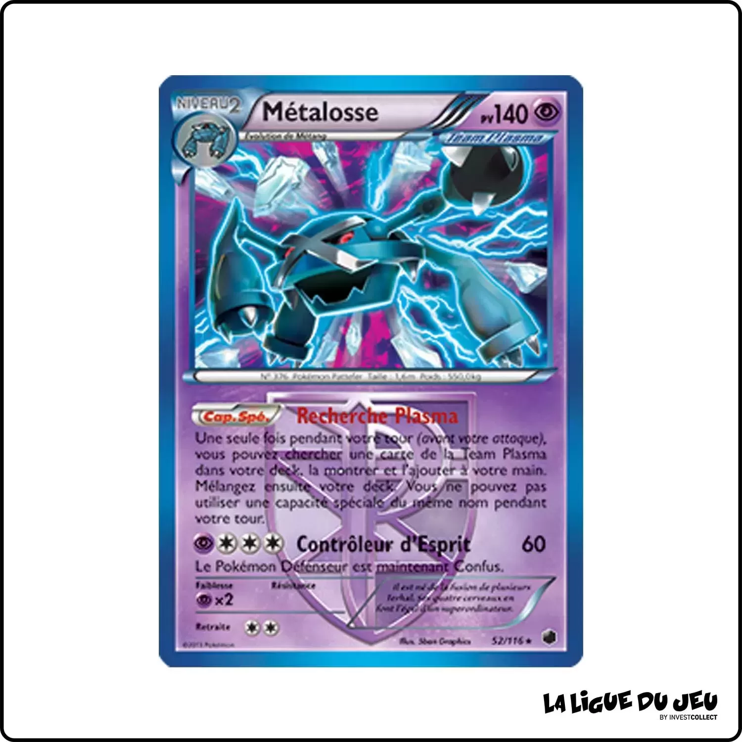 Holo - Pokemon - Glaciation Plasma - Métalosse 52/116