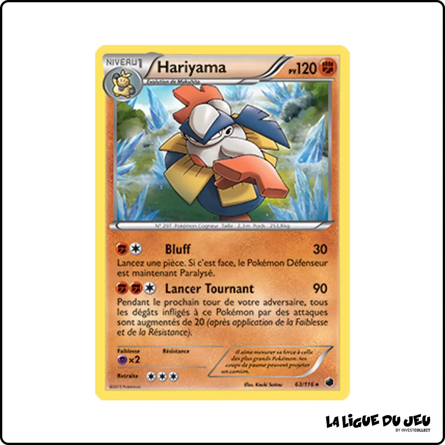 Rare - Pokemon - Glaciation Plasma - Hariyama 63/116