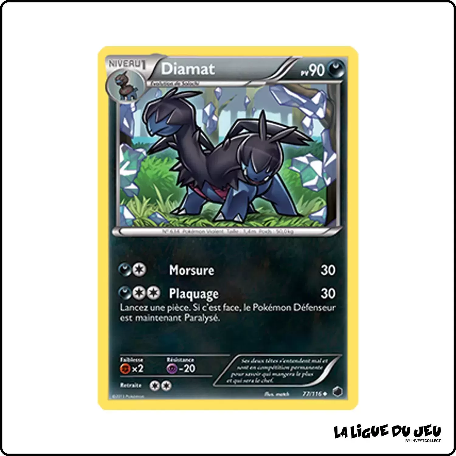 Peu commune - Pokemon - Glaciation Plasma - Diamat 77/116