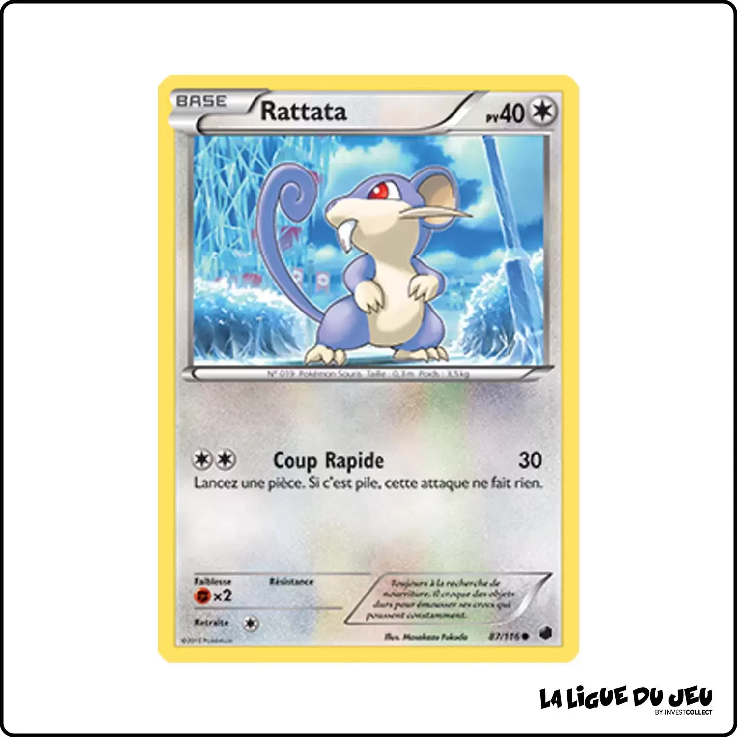 Commune - Pokemon - Glaciation Plasma - Rattata 87/116