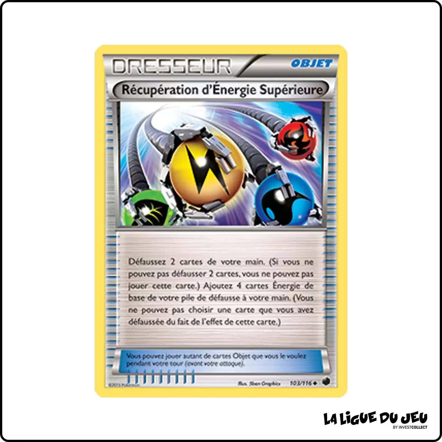 Peu commune - Pokemon - Glaciation Plasma - Récupération d'Énergie Supérieure 103/116