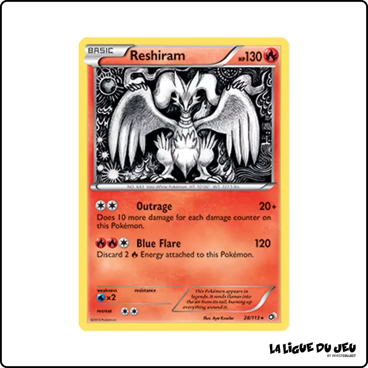 Holo - Pokemon - Legendary Treasures - Reshiram 28/113