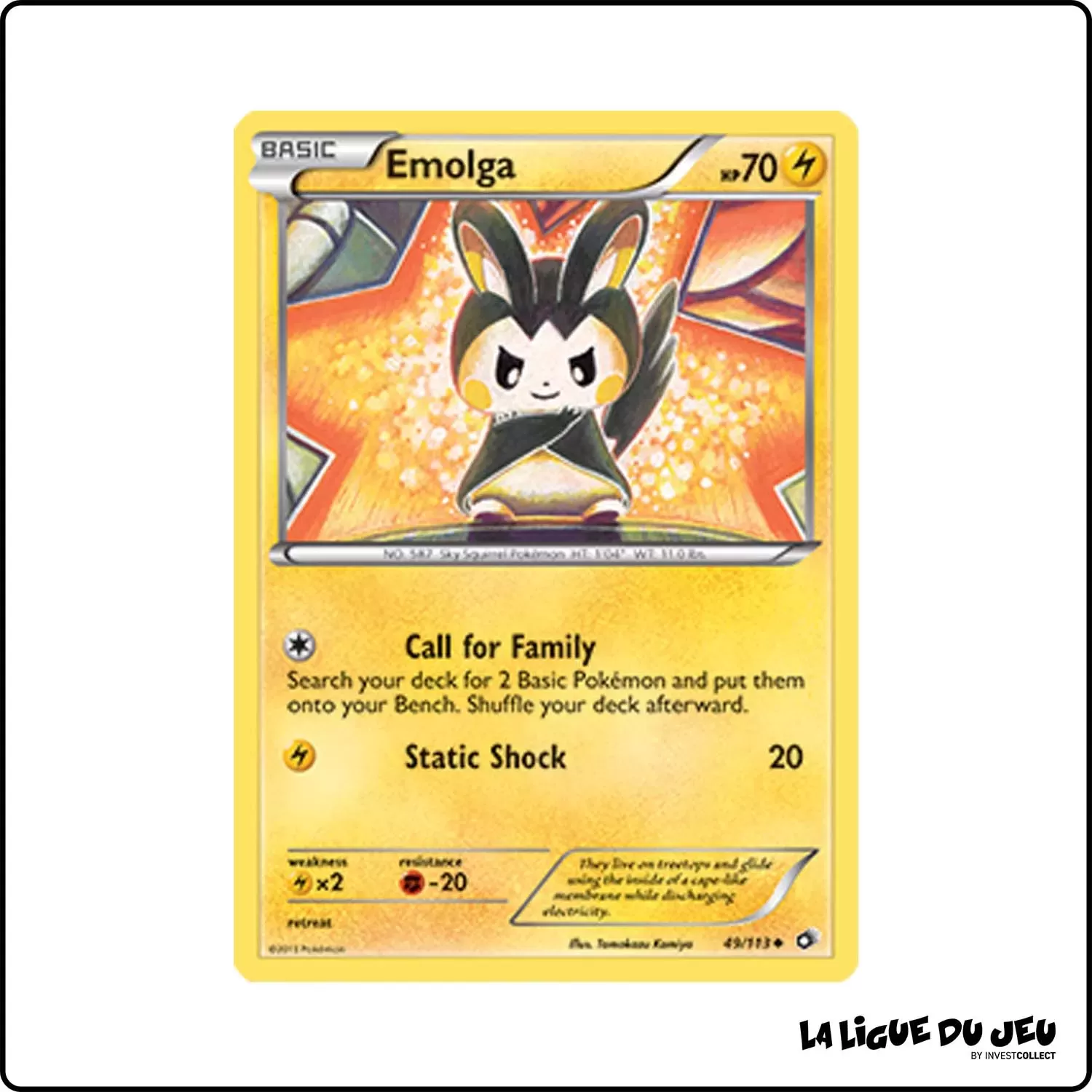 Peu commune - Pokemon - Legendary Treasures - Emolga 49/113