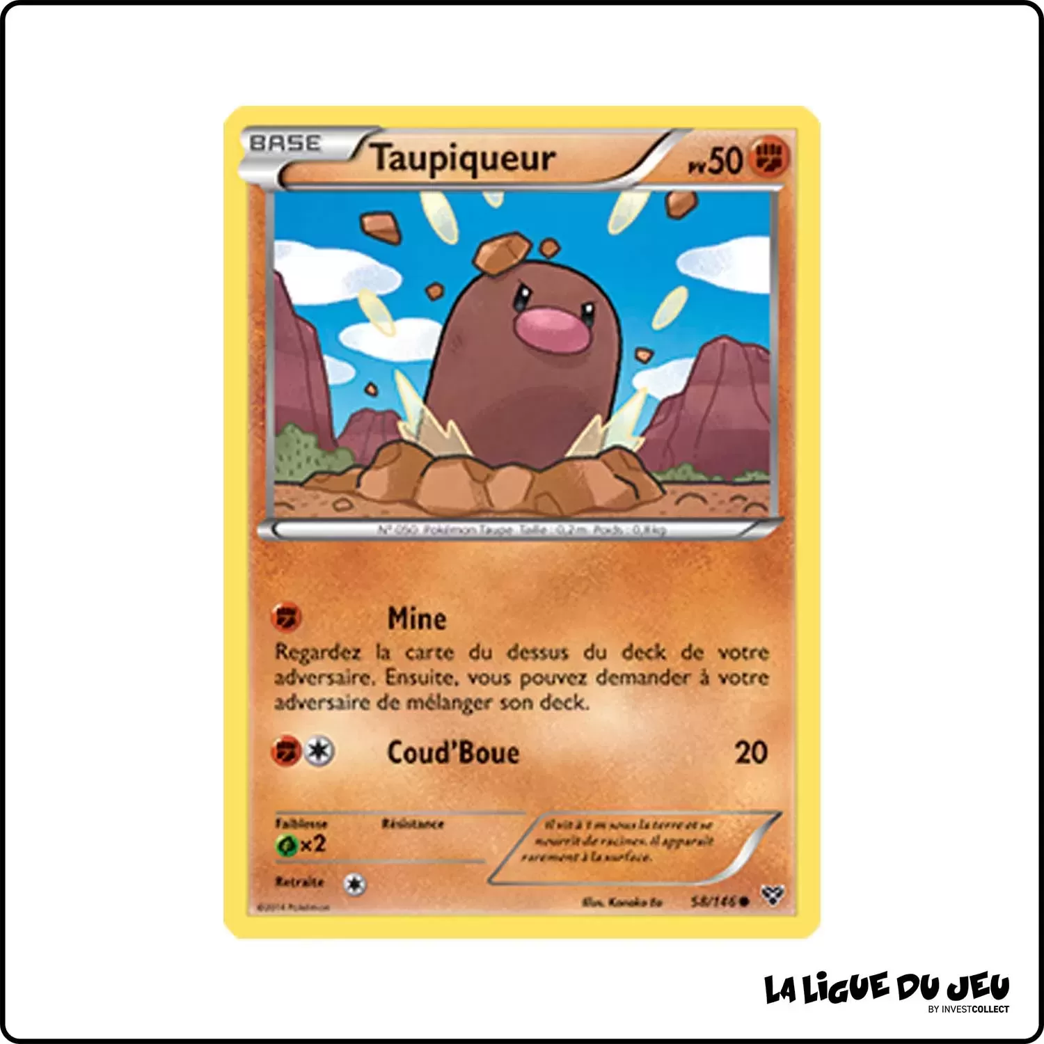 Commune - Pokemon - XY de Base - Taupiqueur 58/146 Pokemon Company - 1