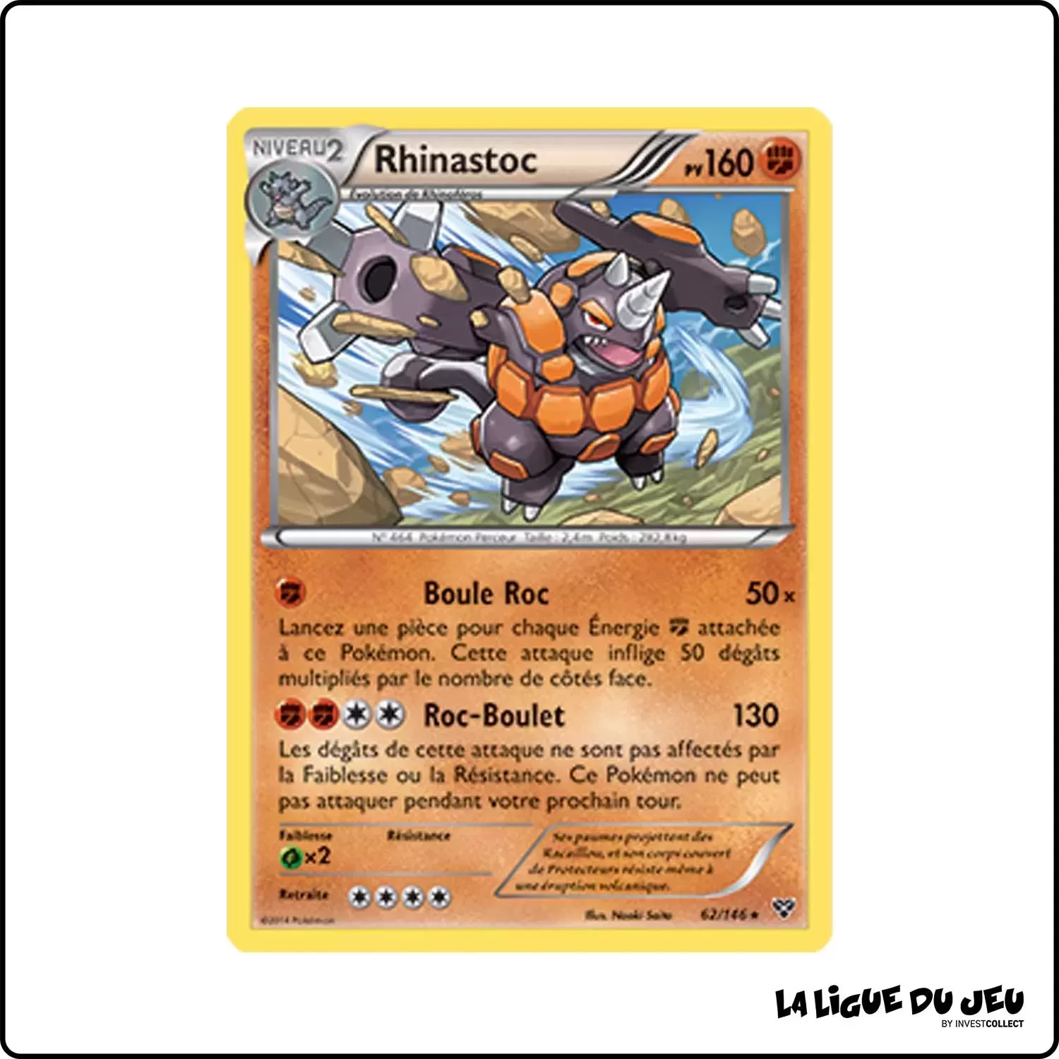 Holo - Pokemon - XY de Base - Rhinastoc 62/146 Pokemon Company - 1