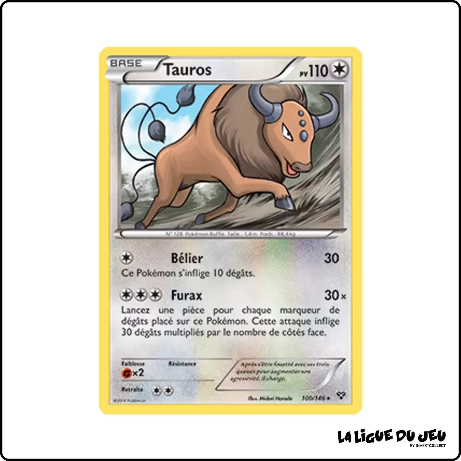 Rare - Pokemon - XY de Base - Tauros 100/146 Pokemon Company - 1