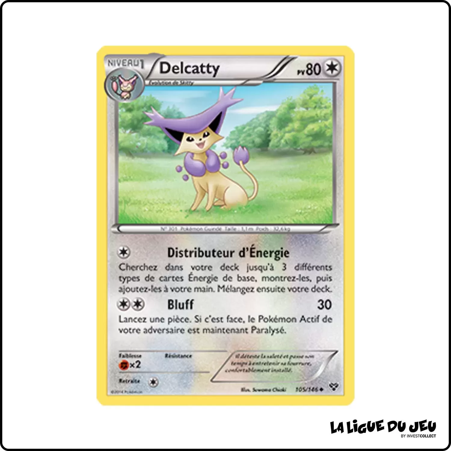 Peu commune - Pokemon - XY de Base - Delcatty 105/146 Pokemon Company - 1