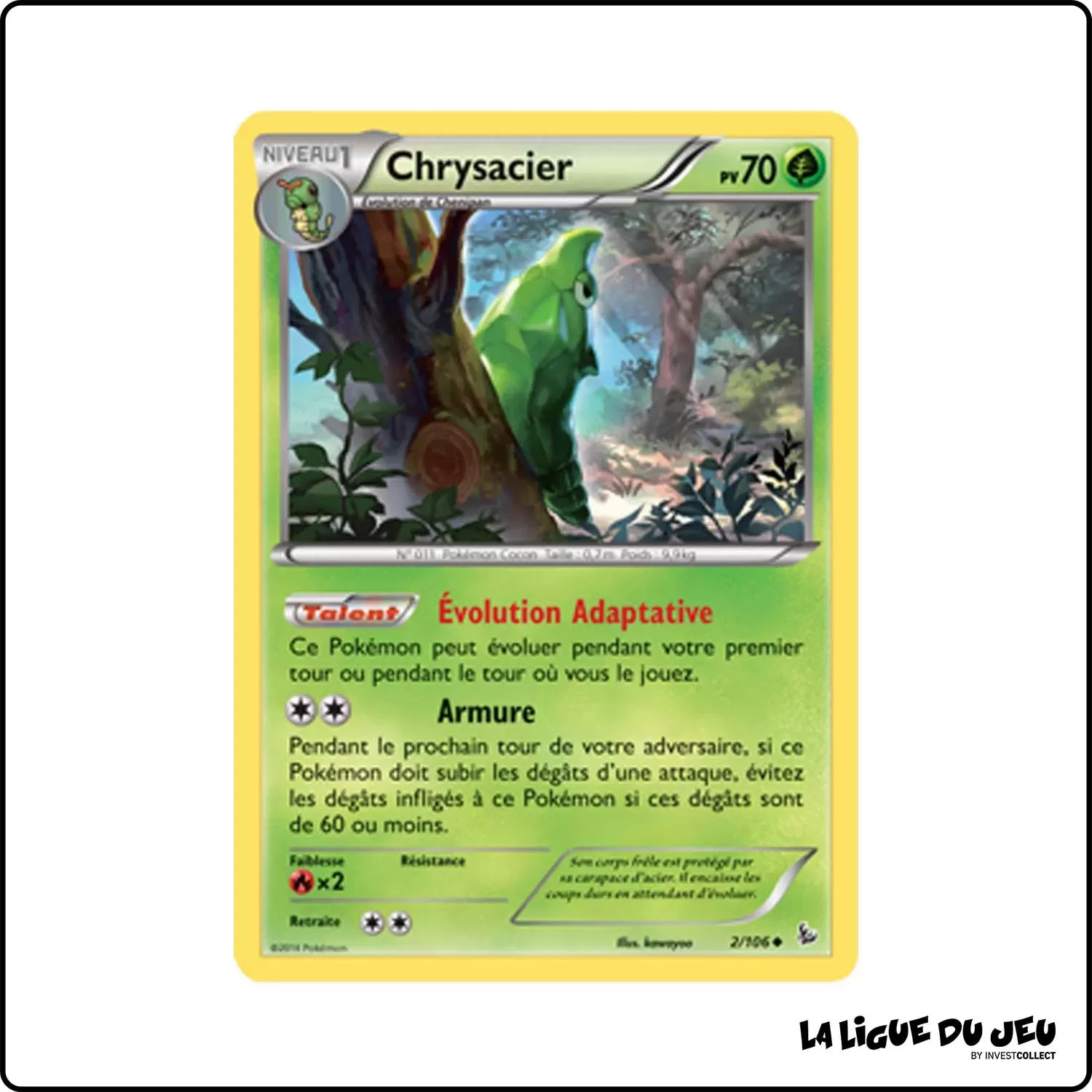 Peu commune - Pokemon - Étincelles - Chrysacier 2/106 Pokemon Company - 1