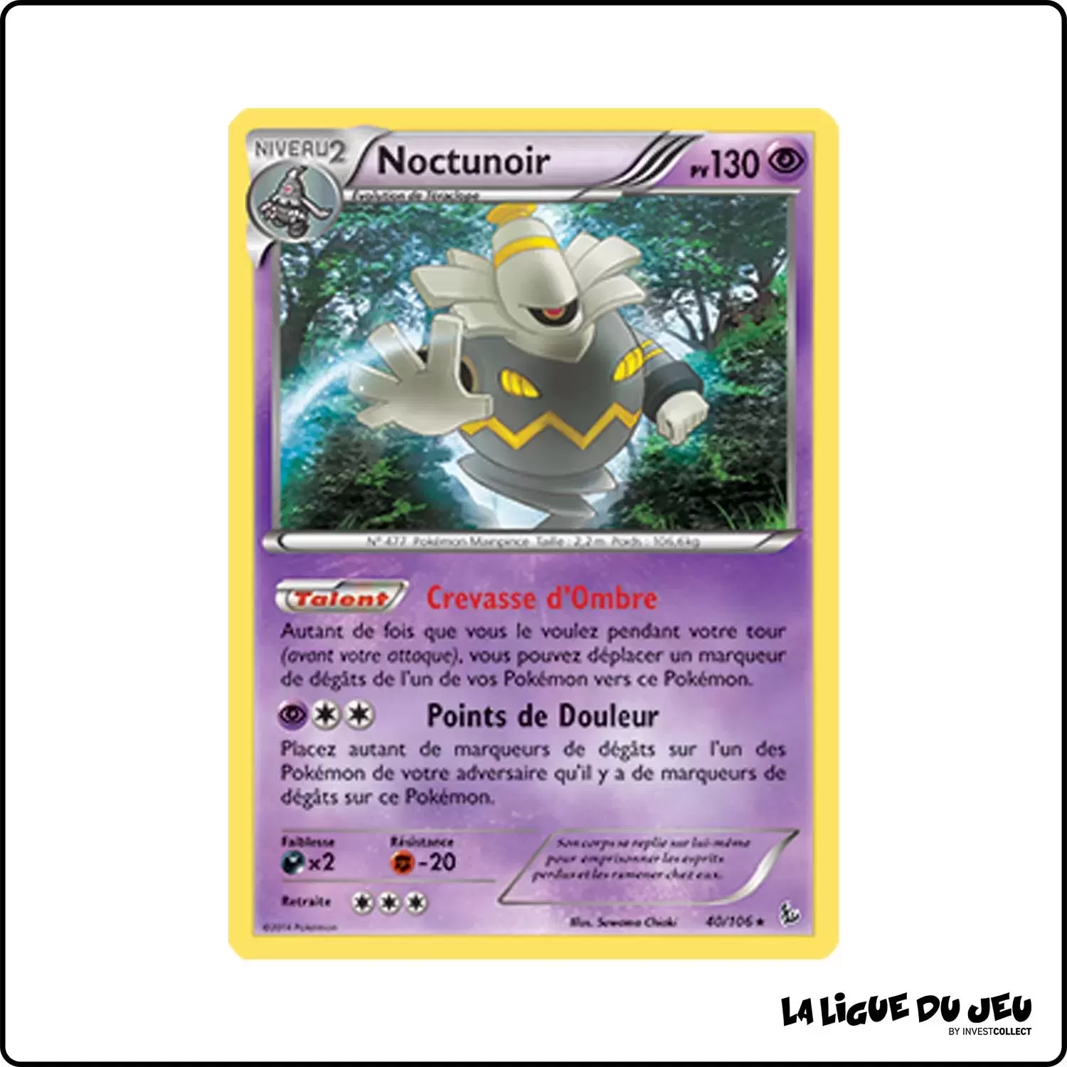 Holo - Pokemon - Étincelles - Noctunoir 40/106 Pokemon Company - 1