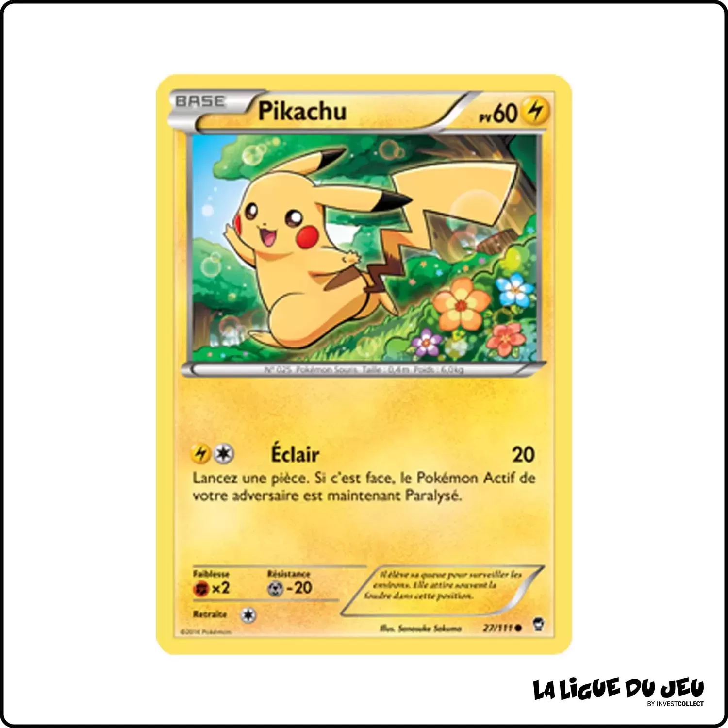 Commune - Pokemon - Poings Furieux - Pikachu 27/111 Pokemon Company - 1