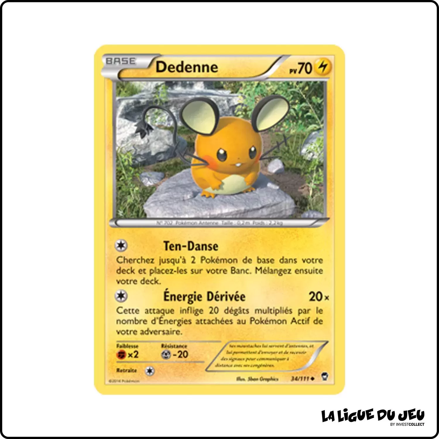 Peu commune - Pokemon - Poings Furieux - Dedenne 34/111 Pokemon Company - 1