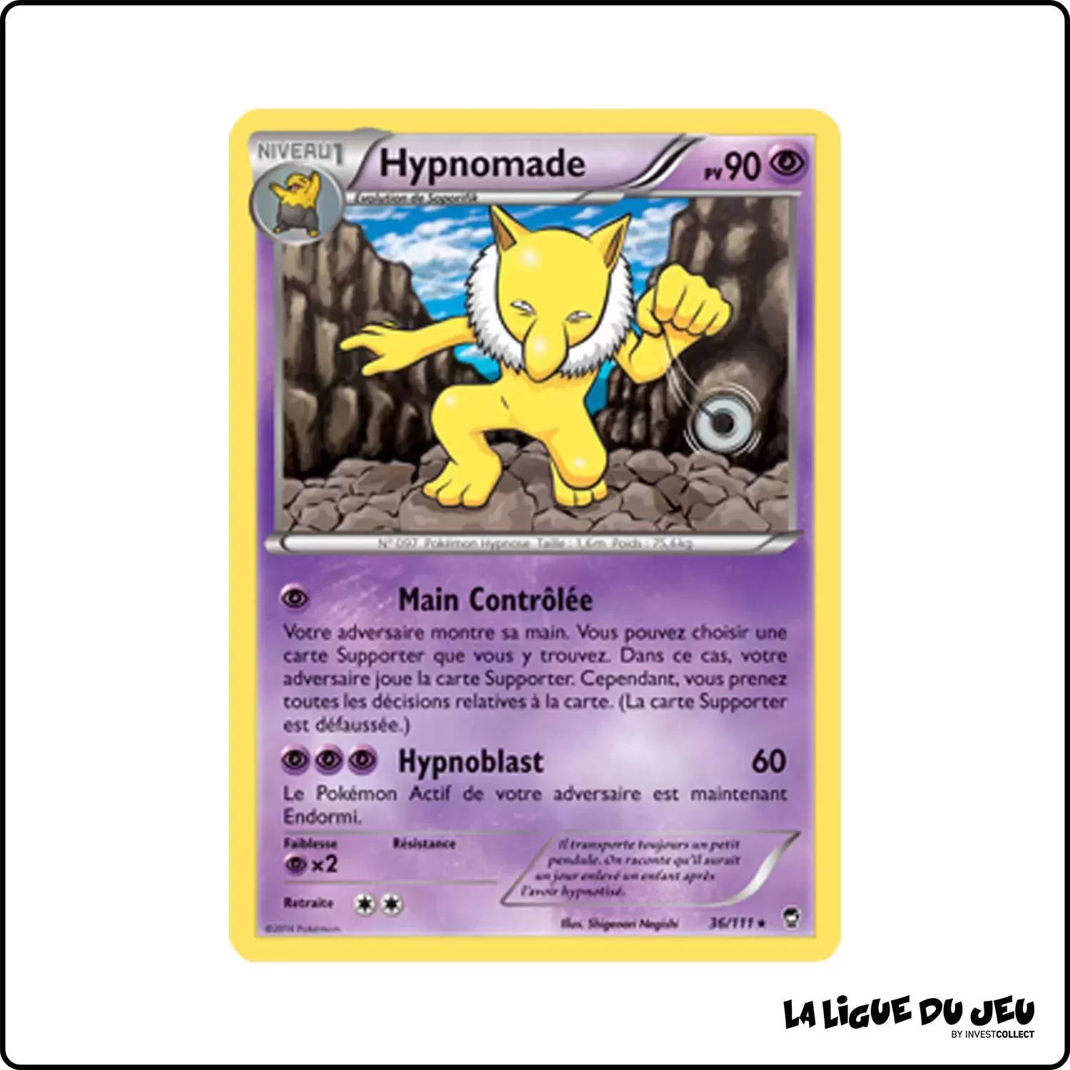 Rare - Pokemon - Poings Furieux - Hypnomade 36/111 Pokemon Company - 1