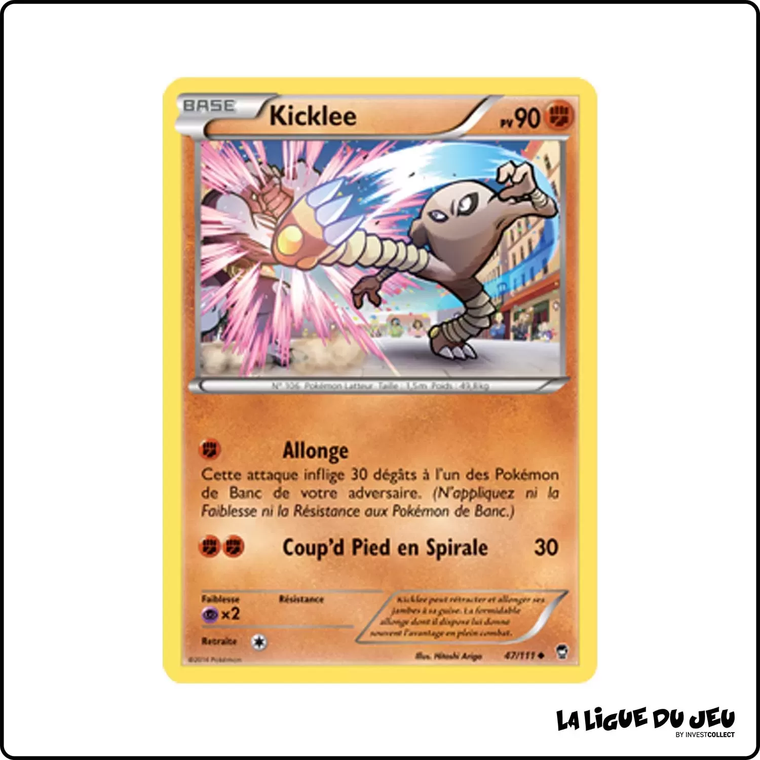 Peu commune - Pokemon - Poings Furieux - Kicklee 47/111 Pokemon Company - 1