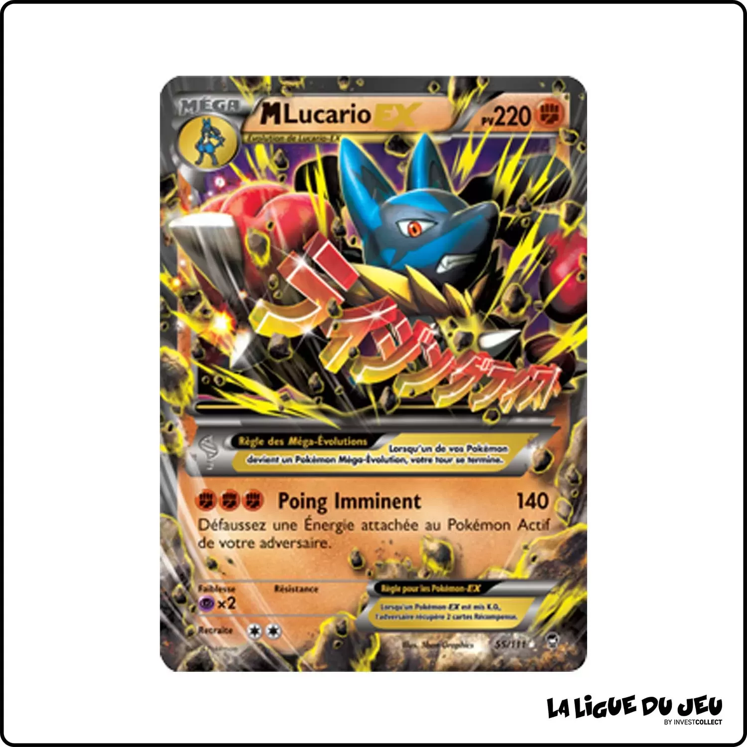 Ultra - Pokemon - Poings Furieux - M Lucario EX 55/111 Pokemon Company - 1