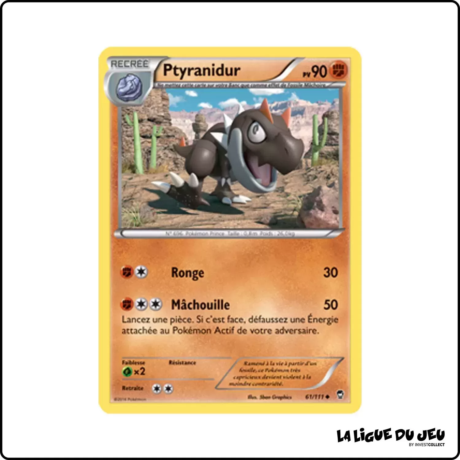 Peu commune - Pokemon - Poings Furieux - Ptyranidur 61/111 Pokemon Company - 1