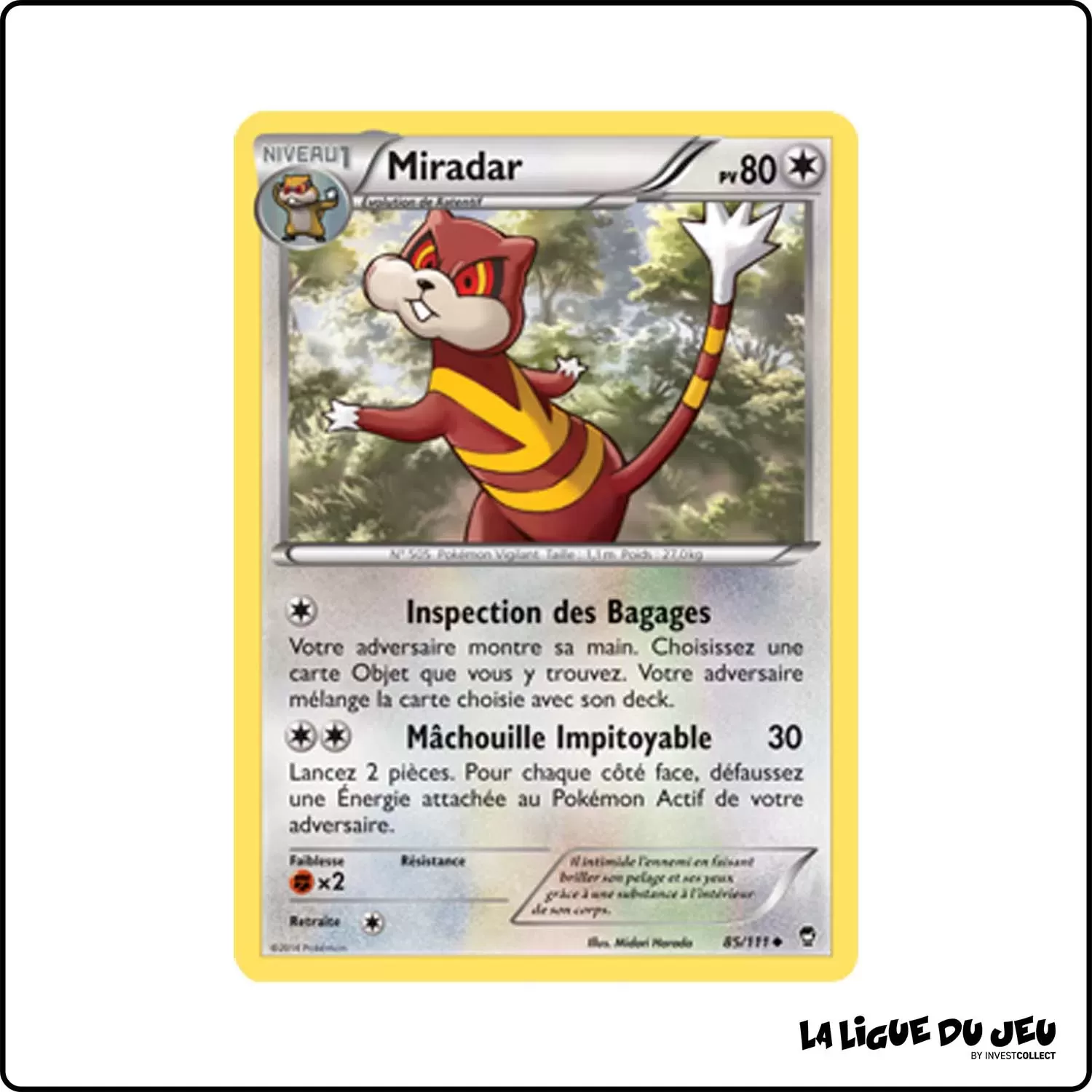 Peu commune - Pokemon - Poings Furieux - Miradar 85/111 Pokemon Company - 1