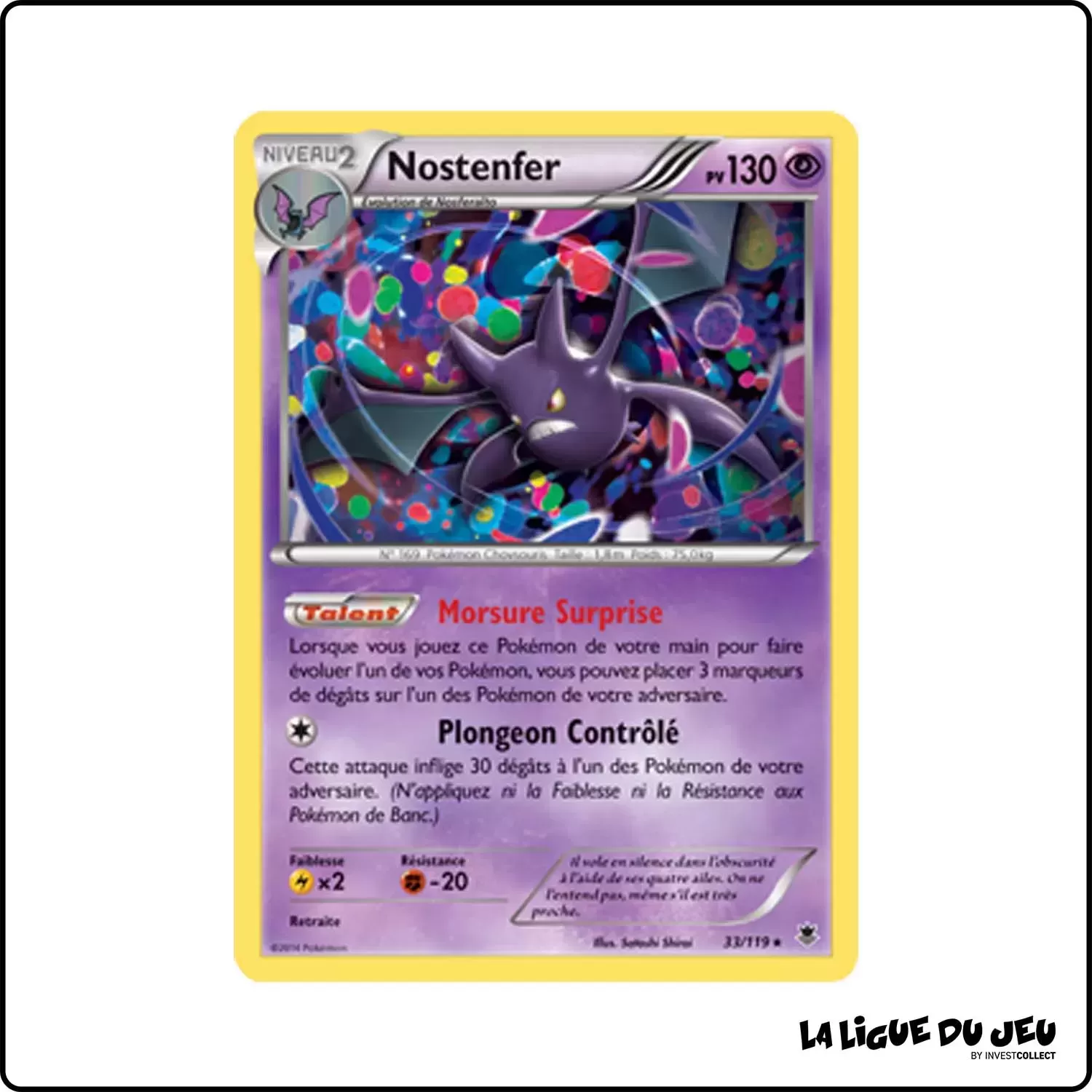 Rare - Pokemon - Vigueur Spectrale - Nostenfer 33/119 Pokemon Company - 1