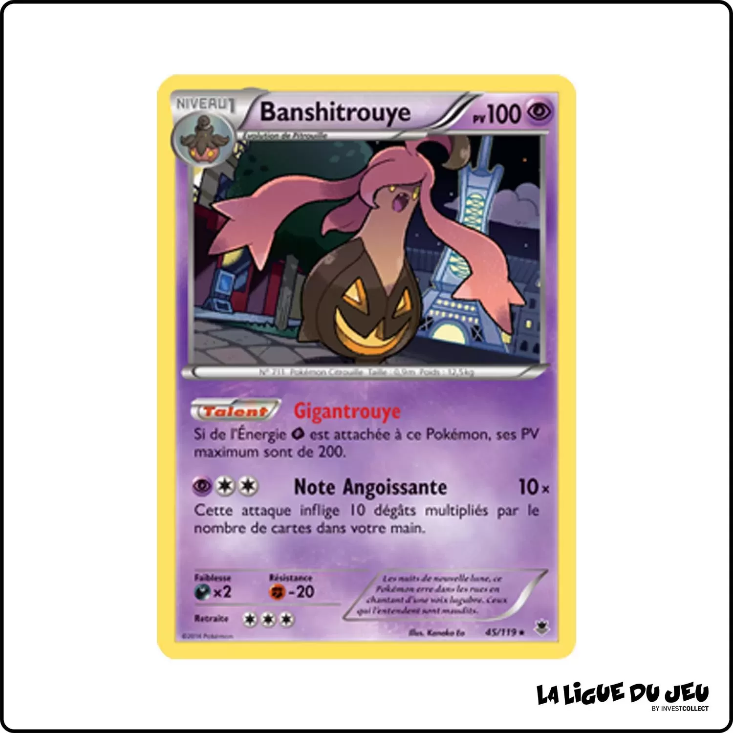 Holo - Pokemon - Vigueur Spectrale - Banshitrouye 45/119 Pokemon Company - 1