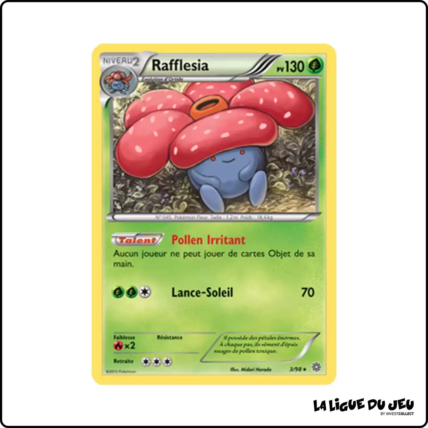 Rare - Pokemon - Origines Antiques - Rafflesia 3/98 Pokemon Company - 1