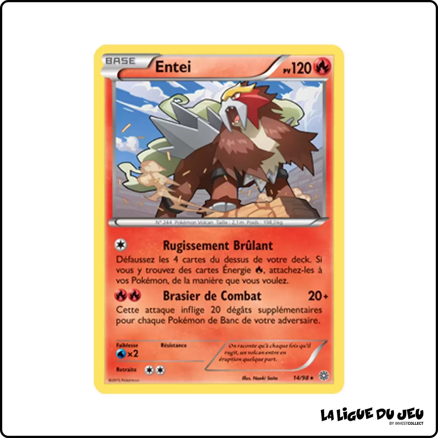 Rare - Pokemon - Origines Antiques - Entei 14/98 Pokemon Company - 1